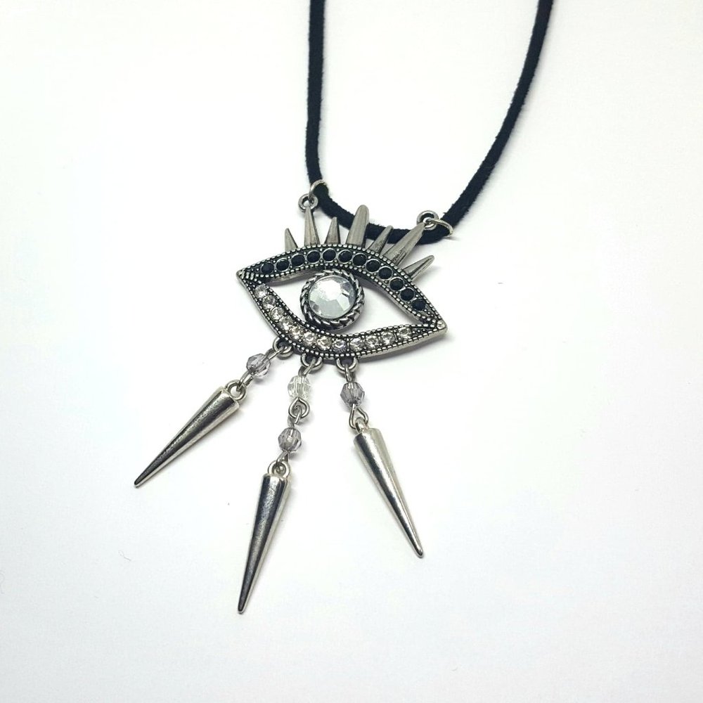 Eye of the Divine Silver Plated Necklace - Picture 2 of 10
